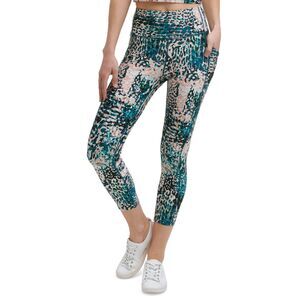 Calvin Klein Womens Performance Printed High-Waist 7/8 Length Leggings, X-Small